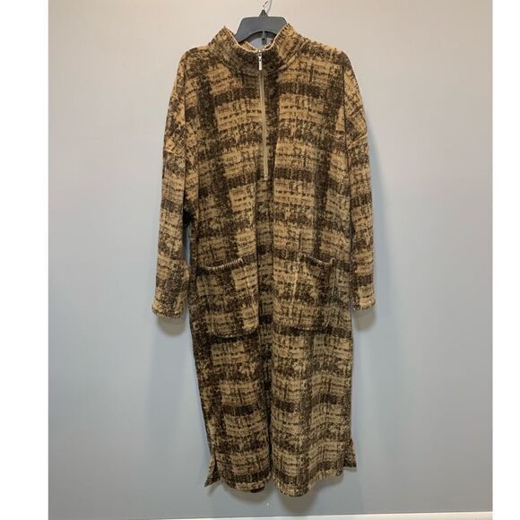 Stan Herman o/s plus size plush 1/4 zip slip on robe w/ deep front pocke… - Picture 4 of 12